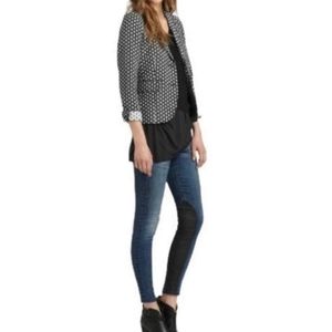 Rag And Bone Arrowhead Black White Wool Blend Blazer 0 (11624)